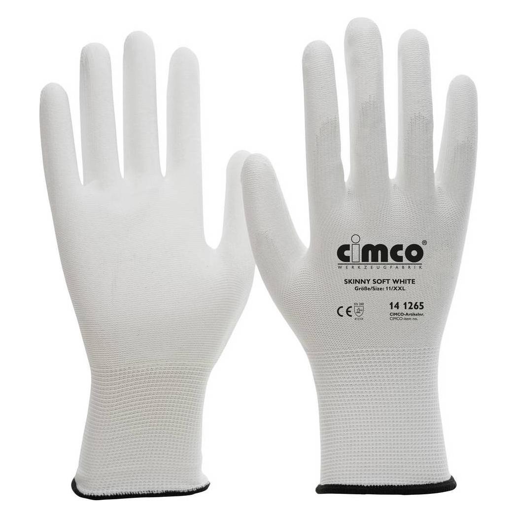 Cimco Arbeitshandschuh Skinny Soft White, Grösse 11/XXL (11) (141265)