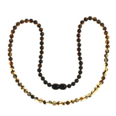 Gliederkette OSTSEE-SCHMUCK "Ostsee-Schmuck Kette Kugel 5 mm Kette Kugel 5 mm" Gr. 42, grün, Halsketten, Damen, 42cm, Bernstein, L: 42, Gliederkette