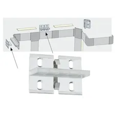 Paulmann 70275 LED Strip Profil Duo Montage-Set Fixture 4er Set Transparent