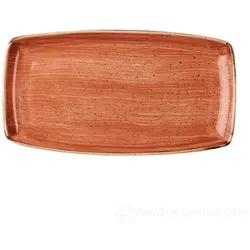 Churchill Rechteckiger Keramikteller Stonecast Orange 35x18,5cm
