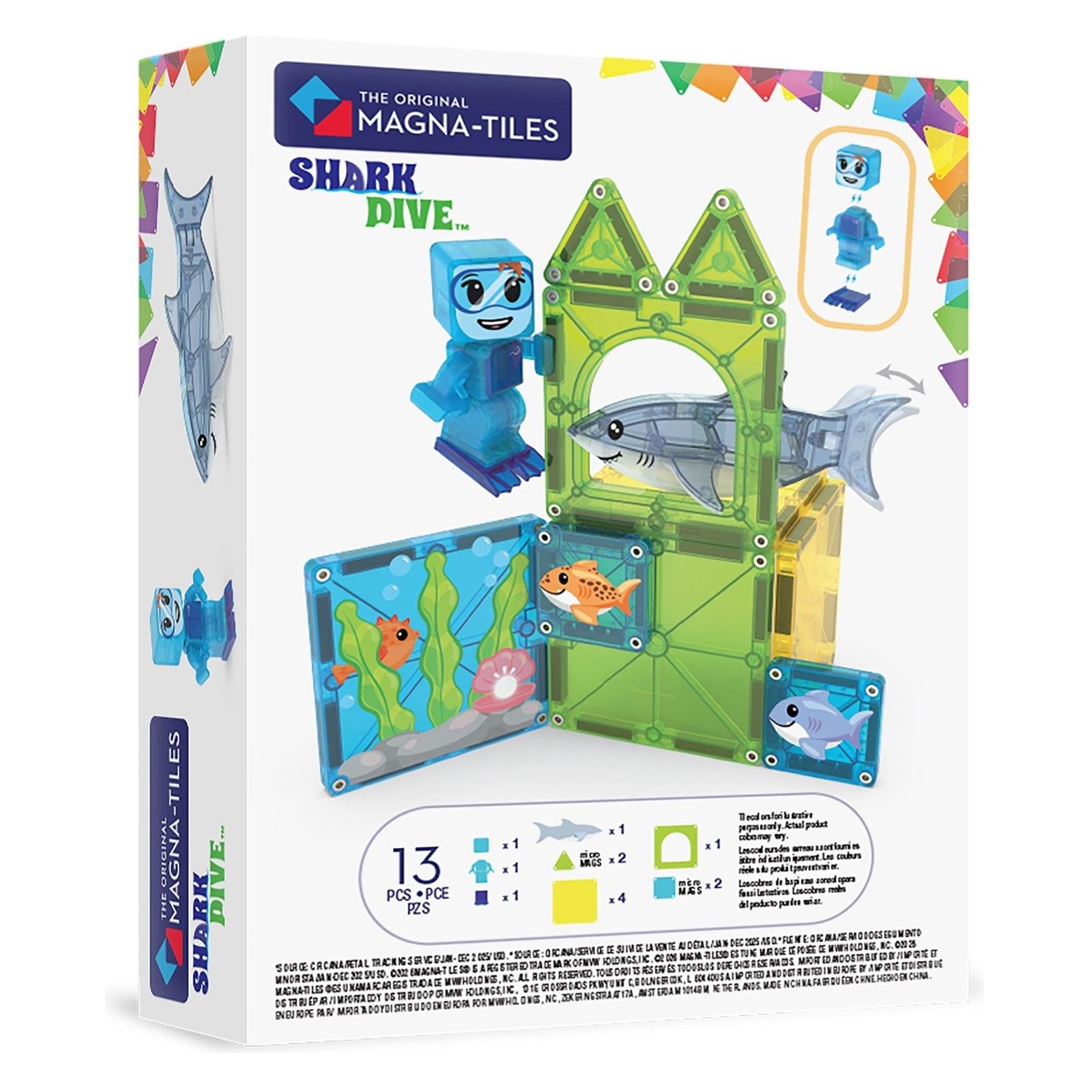 Magna-Tiles Shark Dive 13-teilig: Kreativer Unterwasserspass (262013SD)