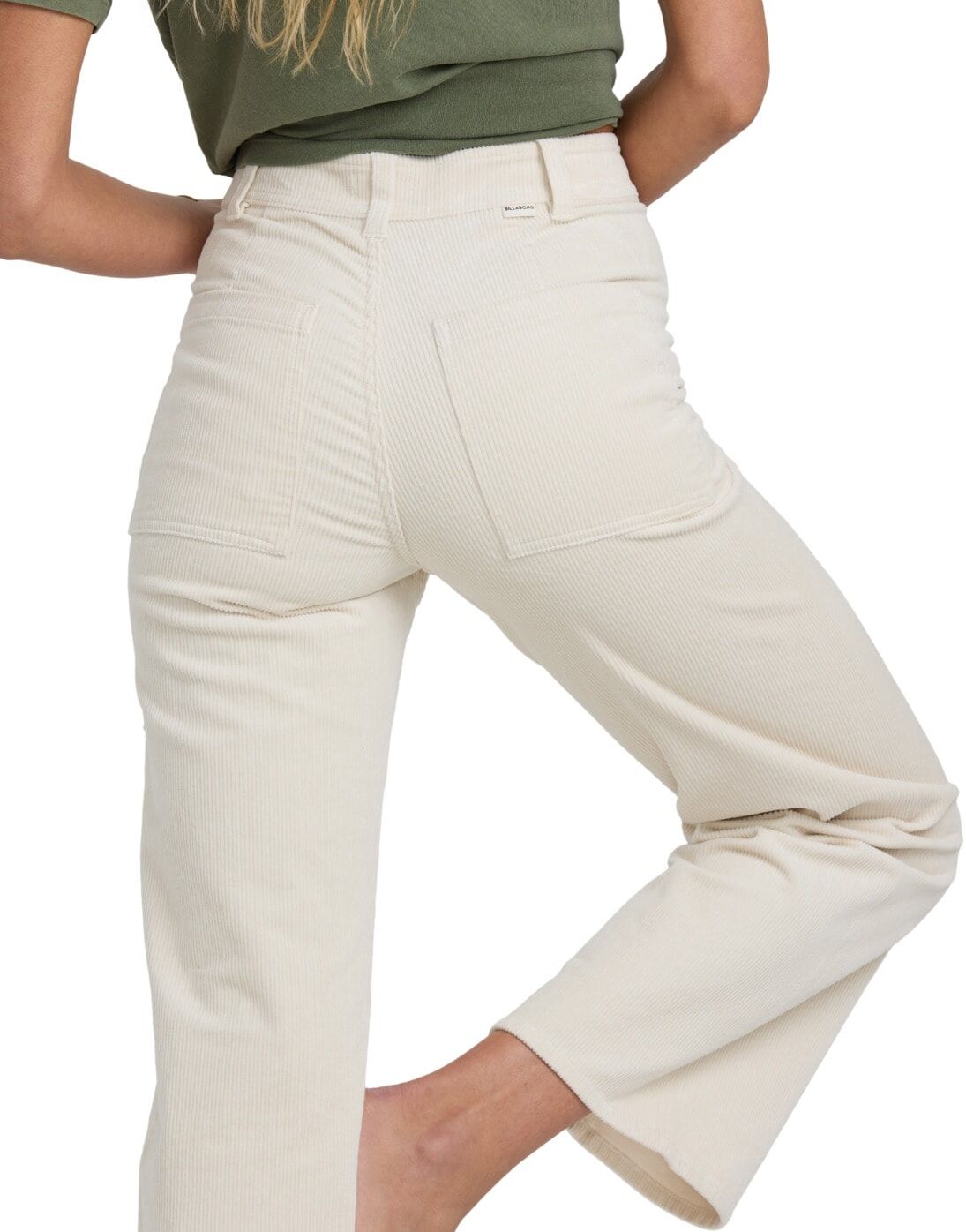 Stoffhose BILLABONG "Free Fall", Damen, Gr. 25XXS, Normalgrößen, weiß (weißcap), Obermaterial: 97% Baumwolle / 3% Elasthan., Hosen Stoffhose
