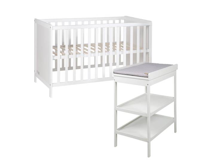 Roba Kinderzimmerset 3-tlg roba Style grau, Weiß, 66x76x123 cm, Babymöbel & Kindermöbel, Babyzimmer