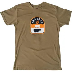 Traeger Animal Stack T-Shirt Grün L, Unisex