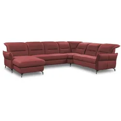 Polsteria Wohnlandschaft Rodriguez Mikrofaser Rot Bordeaux