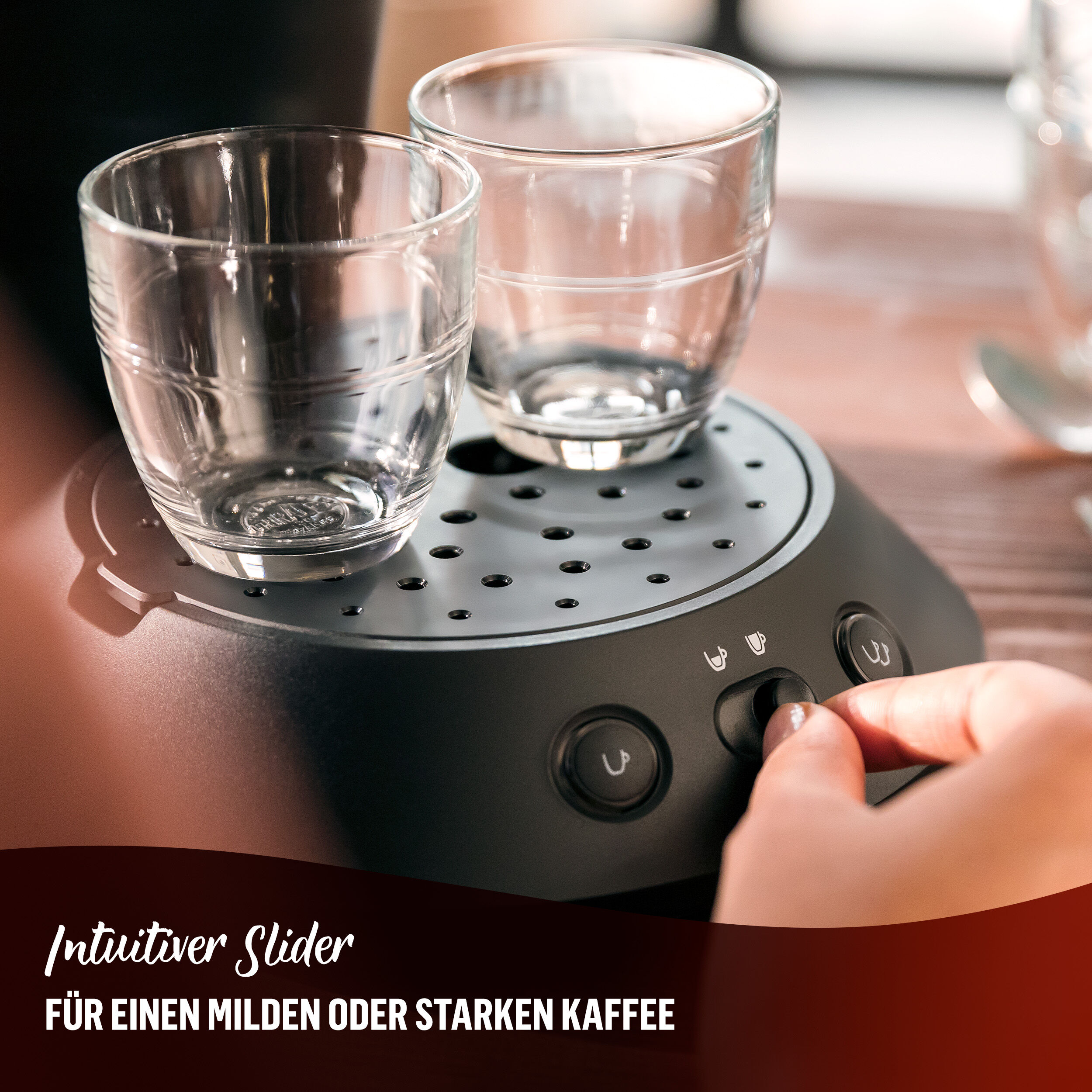Philips SENSEO Kaffeepadmaschine "Original Plus CSA210/60, mit zwei Kaffee-Einstellungen", schwarz, 2, Kaffeemaschinen, Kaffeepadmaschine
