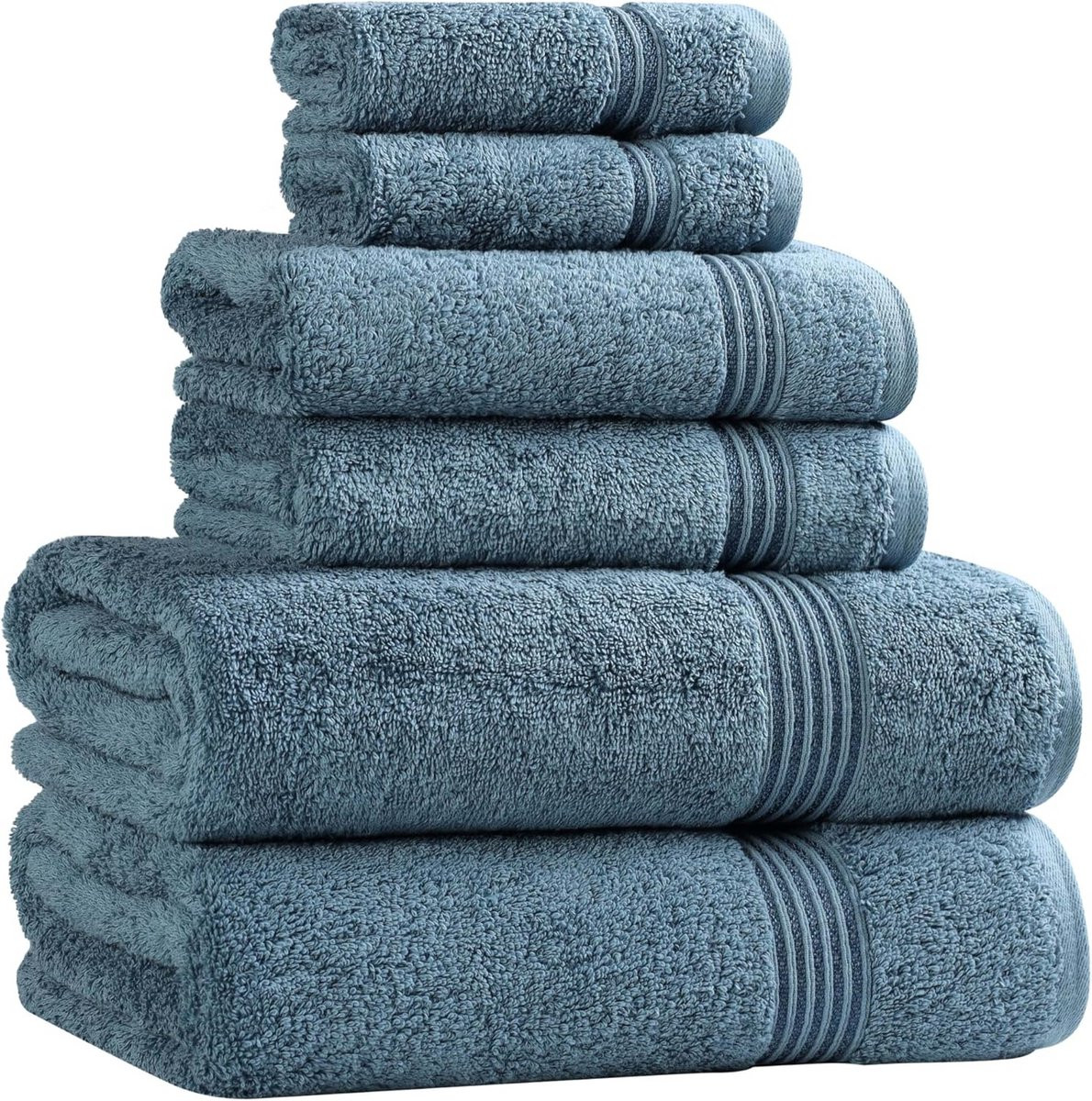 Luxe Handdoekenset Saffierblauw van 100% Katoen voor Volwassenen