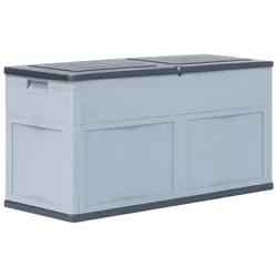 vidaXL Garten-Aufbewahrungsbox 320 L Grau Schwarz