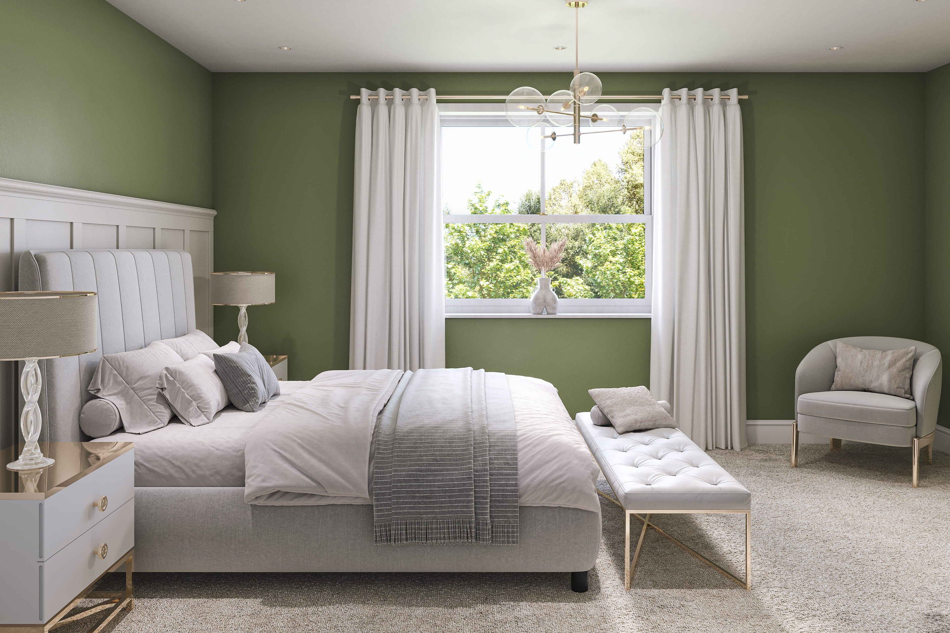 Hemway Wall Paint   Dark Moss Green   Matt Emulsion Interior   Acrylic   Latex - Dark Moss Green - 2.5L