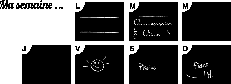 Ambiance-sticker Sticker Ardoise Ma semaine ...