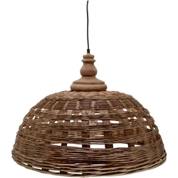 Chic Antique Rattan Hängelampe Ø 62 cm – Landhausstil, 43 cm, Ø 62 cm