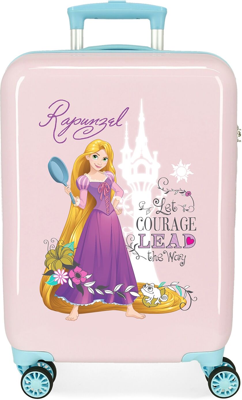 Disney Maleta de cabina Rapunzel rígida con capacidad de 34L. Rosa