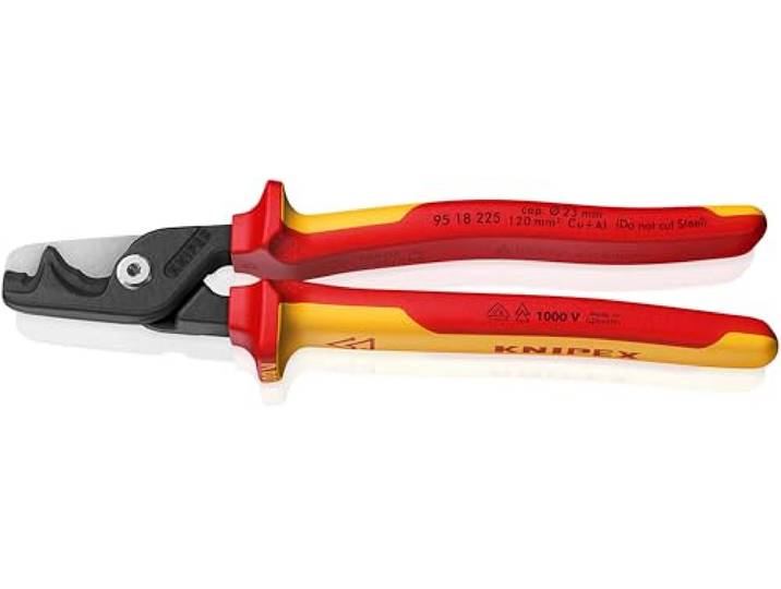 Knipex StepCut XL Coupe-câbles avec coupe par étapes poignée\, 95 18 225 Isolante bi-matière\, certifiée VDE 225 mm