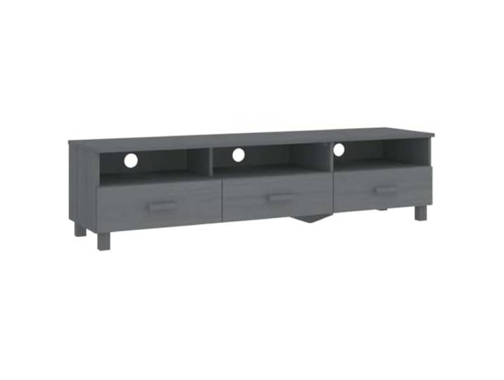 KGFHERENB TV-Schrank HAMAR Lowboard Dunkelgrau 158x40x40 cm Ideal für das Wohnzimmer: Mit integrierter Kabelöffnung an der Rückseite für ordentliche Multimedia-Geräte.