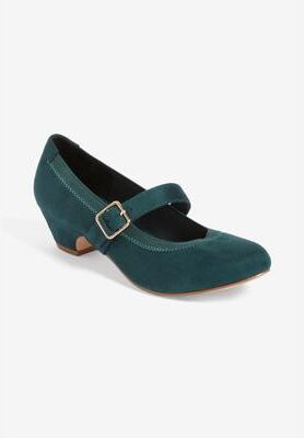 Wide Width Women's The Stone Pump by Comfortview in Emerald (Size 12 W)