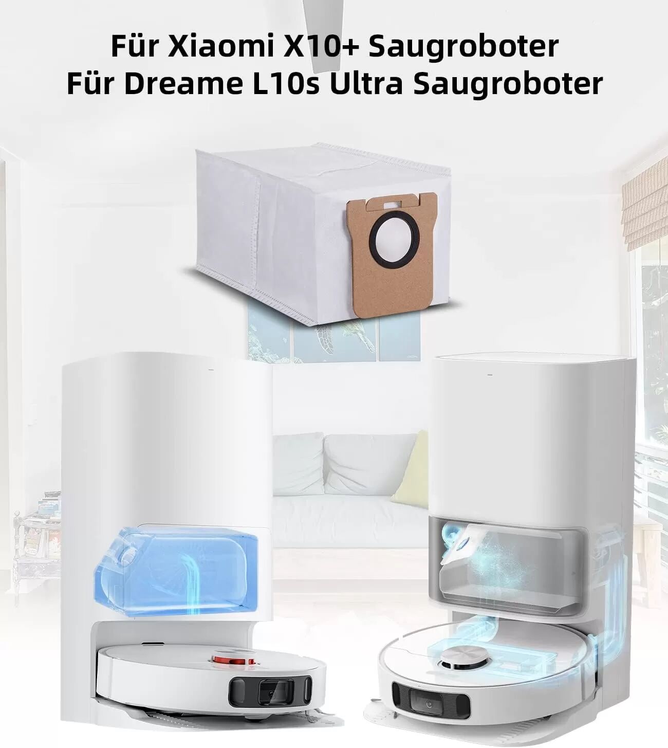 INF Ersatz-Staubbeutel für Xiaomi/Dreame Robot Staubsauger