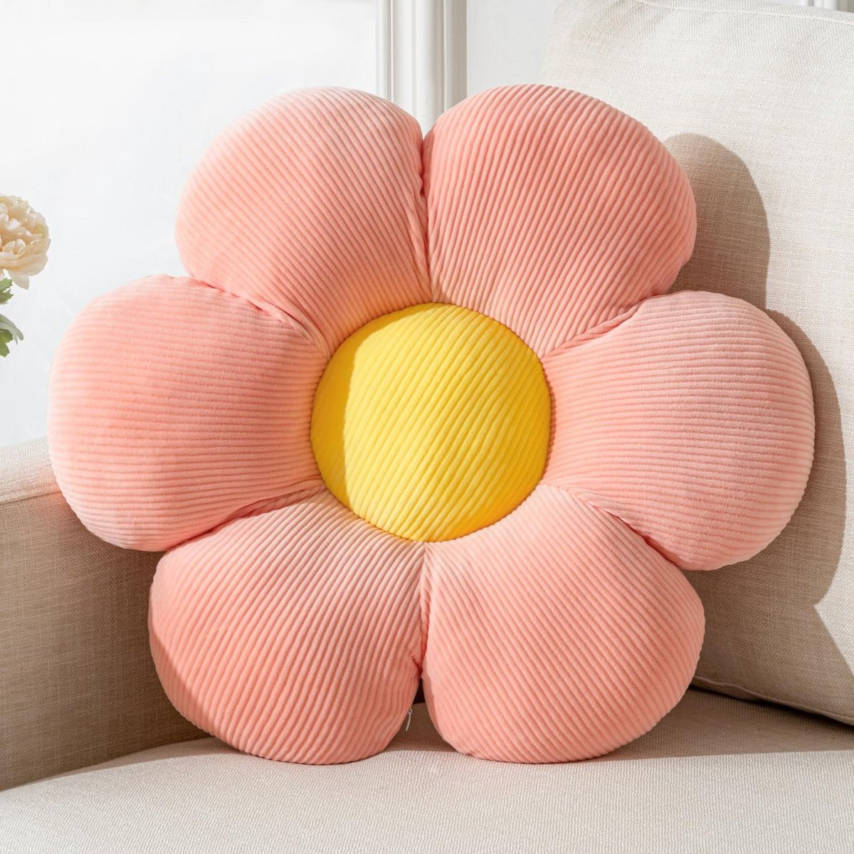 Pluchen Bloemvormig Sierkussen voor Zitcomfort en Decoratie