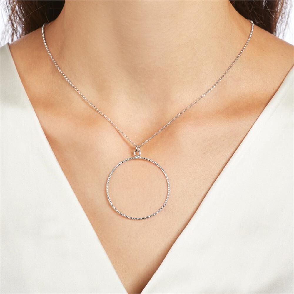 Unique Kette Kreis aus Sterlingsilber silber