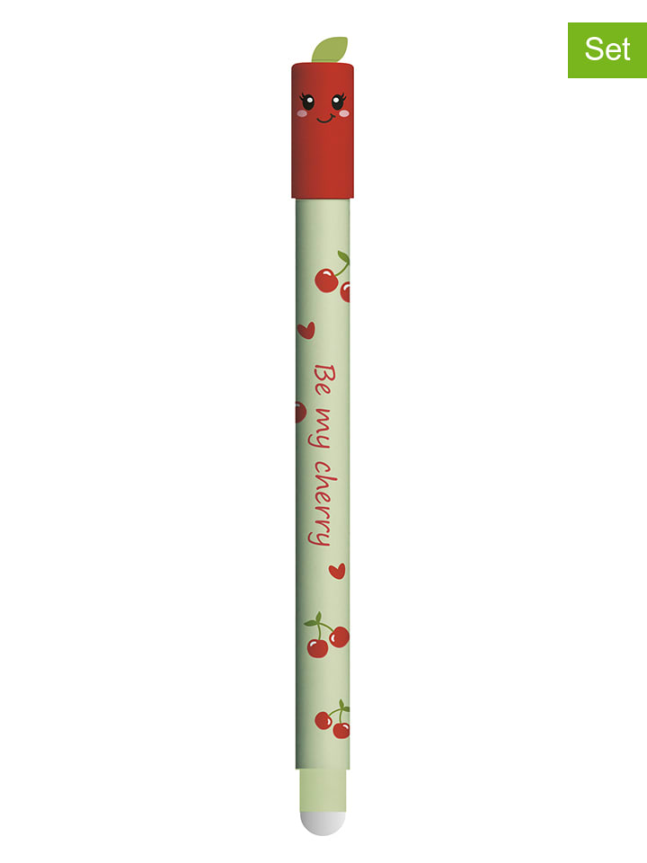 Eberhard Faber 3er-Set: Gelschreiber "Erase it! - Kirsche" - onesize