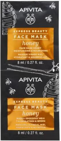 Apivita Express Beauty Mascarilla Hidratante Nutritiva Miel 8ml x2