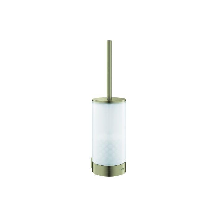 Grohe Selection WC-Bürstengarnitur 41076EN0 nickel gebürstet, Glas, Wandmontage, verdeckte Befestigung