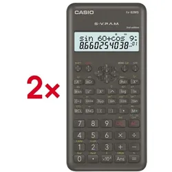 CASIO 2x Taschenrecher »FX-82MS« schwarz, 7.7x1.4x16.2 cm