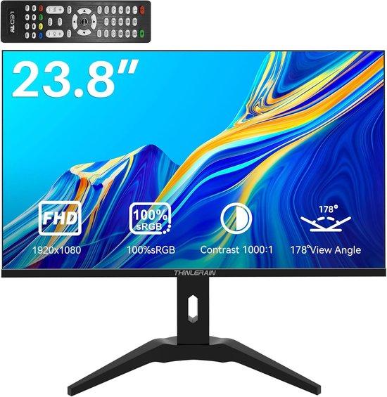 PC-Monitor - Computerbildschirm - Ideal für Multitasking im Büro - Extrem schmale Rahmen - 27 Zoll - Schwarz
