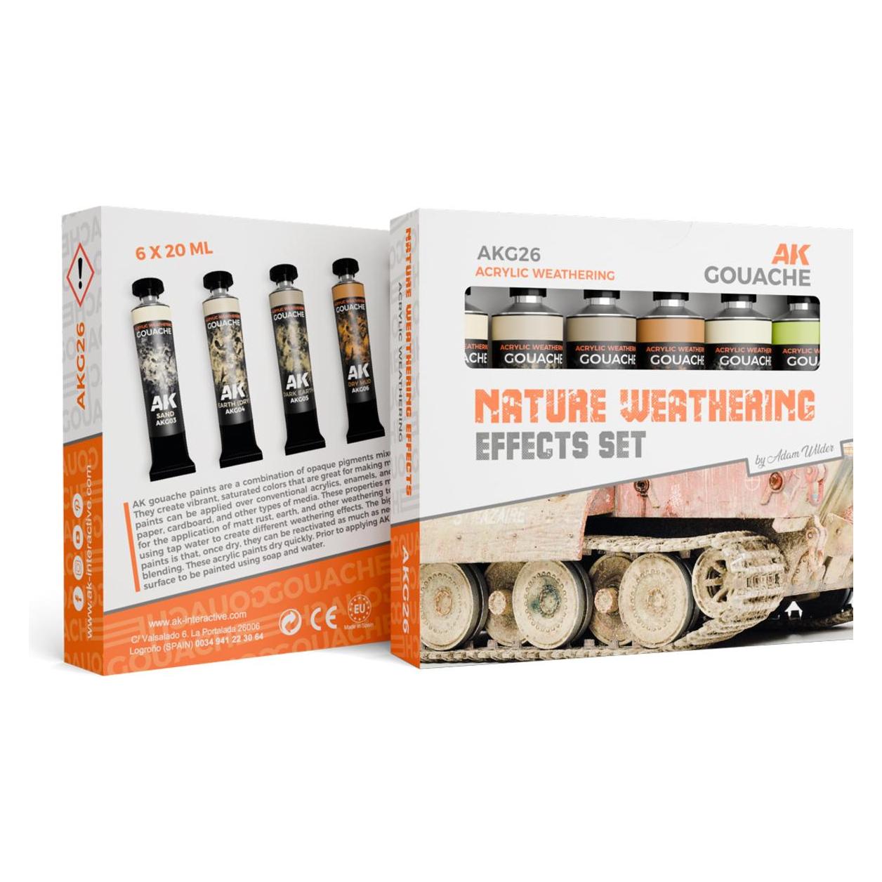 AK Interactive Nature Weathering Effects Set - Ak Gouaches (AKG26)
