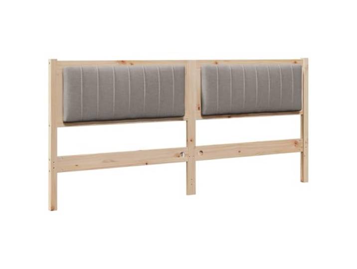 KTHLBRH Gepolstertes Kopfteil aus massivem Kiefernholz, Braun Massives Kiefernholz, weiches Polyestergewebe, Rückwand inklusive, modernes Design, einfache Pflege
