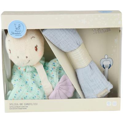 Schmusetuch STERNTALER "Träumli-Set Schildkröte Sally", Baby, mintgrün, Baumwolle, Polyester, Schnuffeltücher