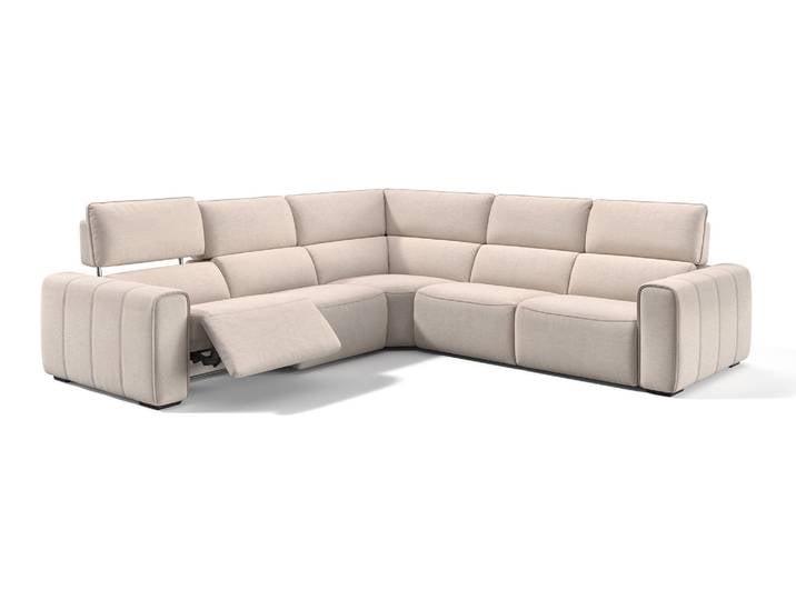 Stoff Wohnlandschaft MAROLA Ecksofa Sitzecke Polsterecke L-Form Couch