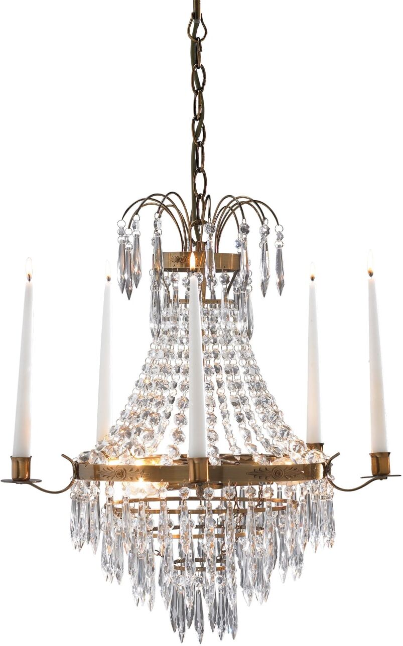 Markslöjd Lustre 3xe14 laiton antique et transparent Doré 50x52x50cm