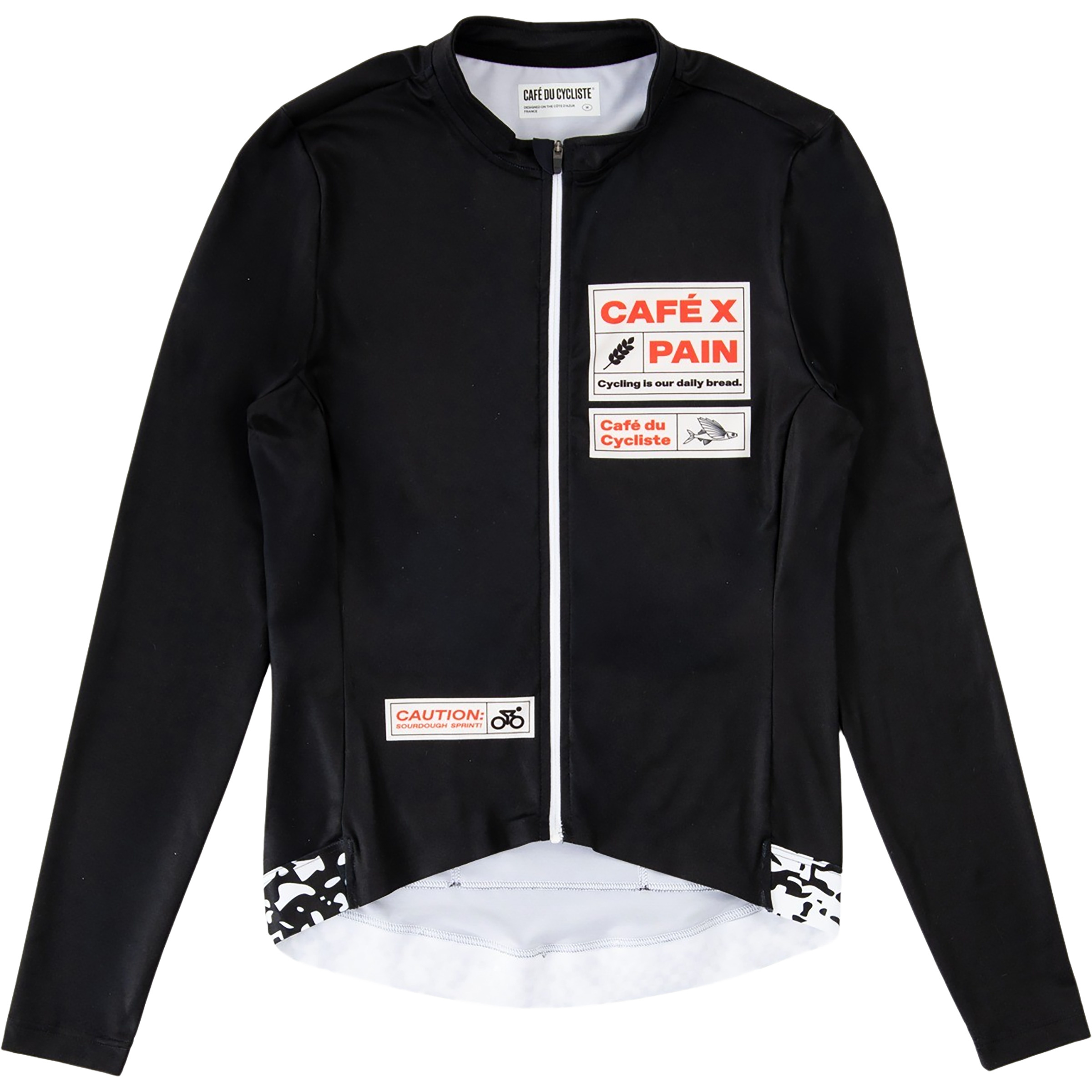 Café Du Cycliste Constance Pain LS Trikot Herren Radtrikots schwarz Größe M Rennrad Elastisch