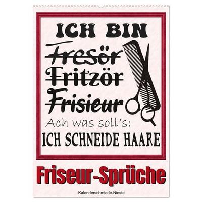 Friseur-Sprüche (Wandkalender 2026 DIN A2 hoch), CALVENDO Monatskalender