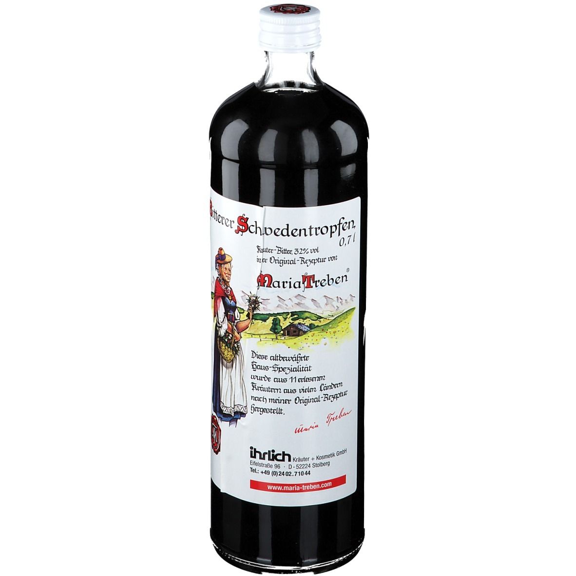 Maria Treben Bitterer Schwedentropfen 32% Vol. 700 ml Flüssigkeit
