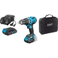 Akku-Bohrmaschine Satz 9230-2, 18Volt, Bohrschrauber blau/schwarz, Li-Ionen Akku 2Ah