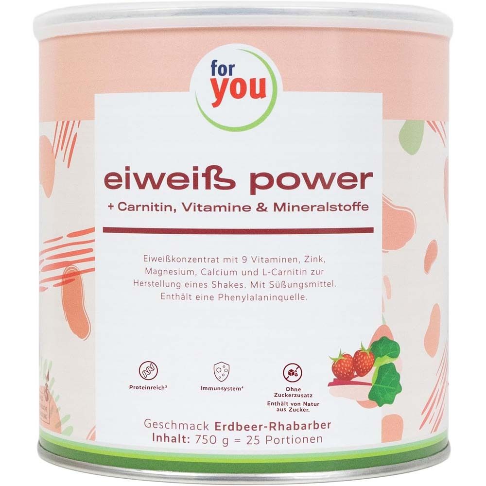 FOR YOU eiweiß power Erdbeere Pulver 750 g