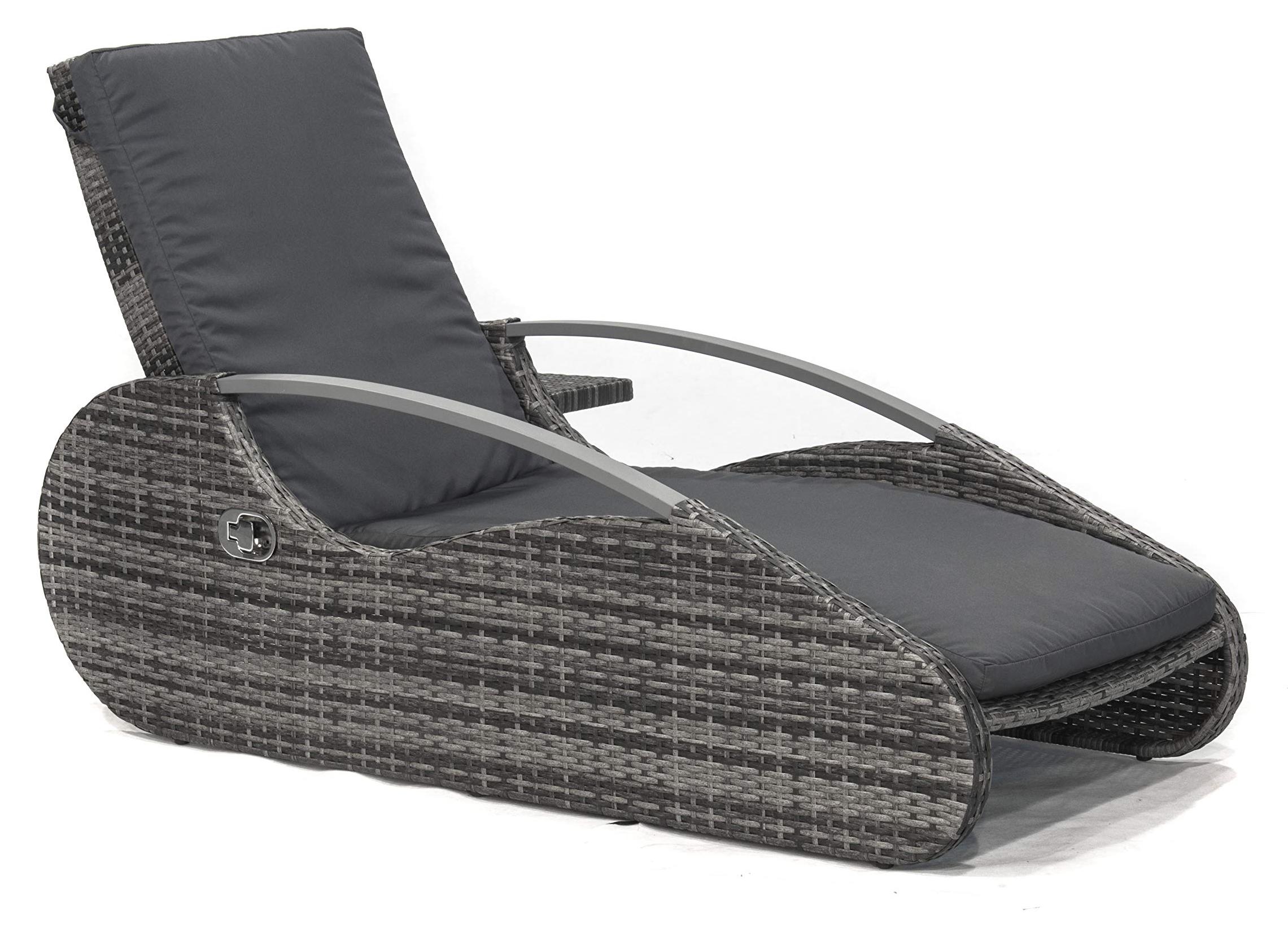 Lounger EVA Stahl Schilfgrau Kunststoff | Gartenmöbel Set Garten Loungegruppe