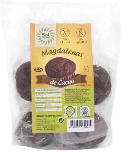 Sol Natural Super-Choc Muffins 5 Einheiten 190 gr 190 gr