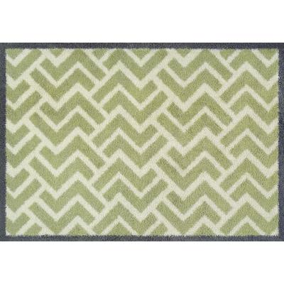 Fußmatte TURTLE MAT "Herringbone Green", grün, B:60cm H:9mm L:85cm, Baumwolle, Teppiche, Fußmatte