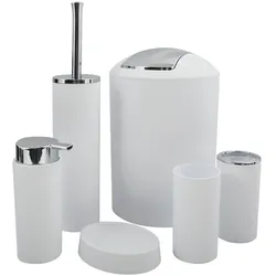 WellHome - Badezimmer-Accessoire-Set in Weiß