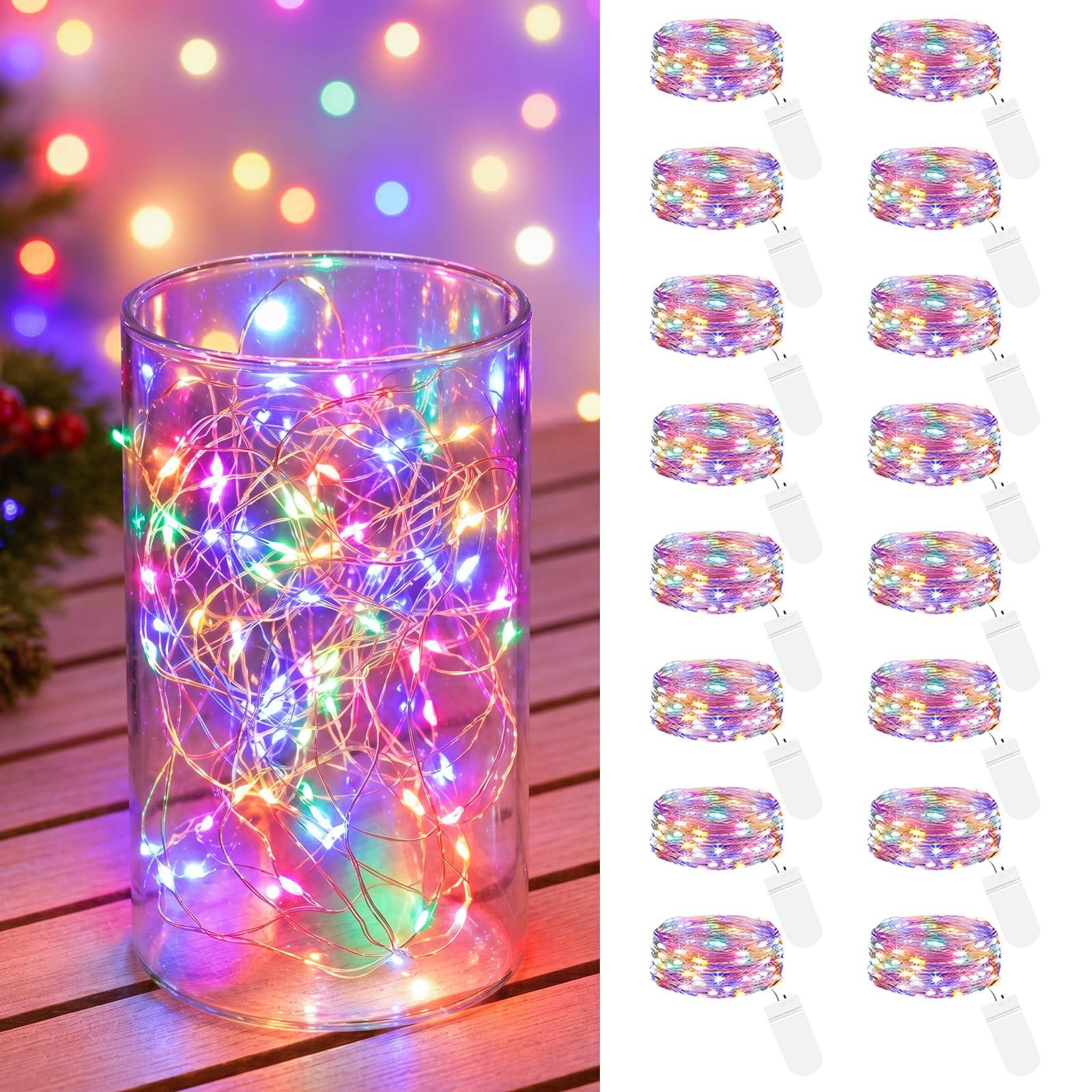 Dripio Lichtslingers met 20 multicolor LED's, 16 stuks, 2 meter, op batterijen