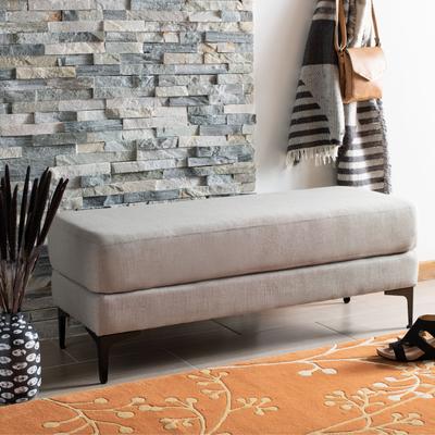 "SAFAVIEH Elise 18-Inch Rectangular Wood Bench, Modern - 48"" x 18"" x 18"""