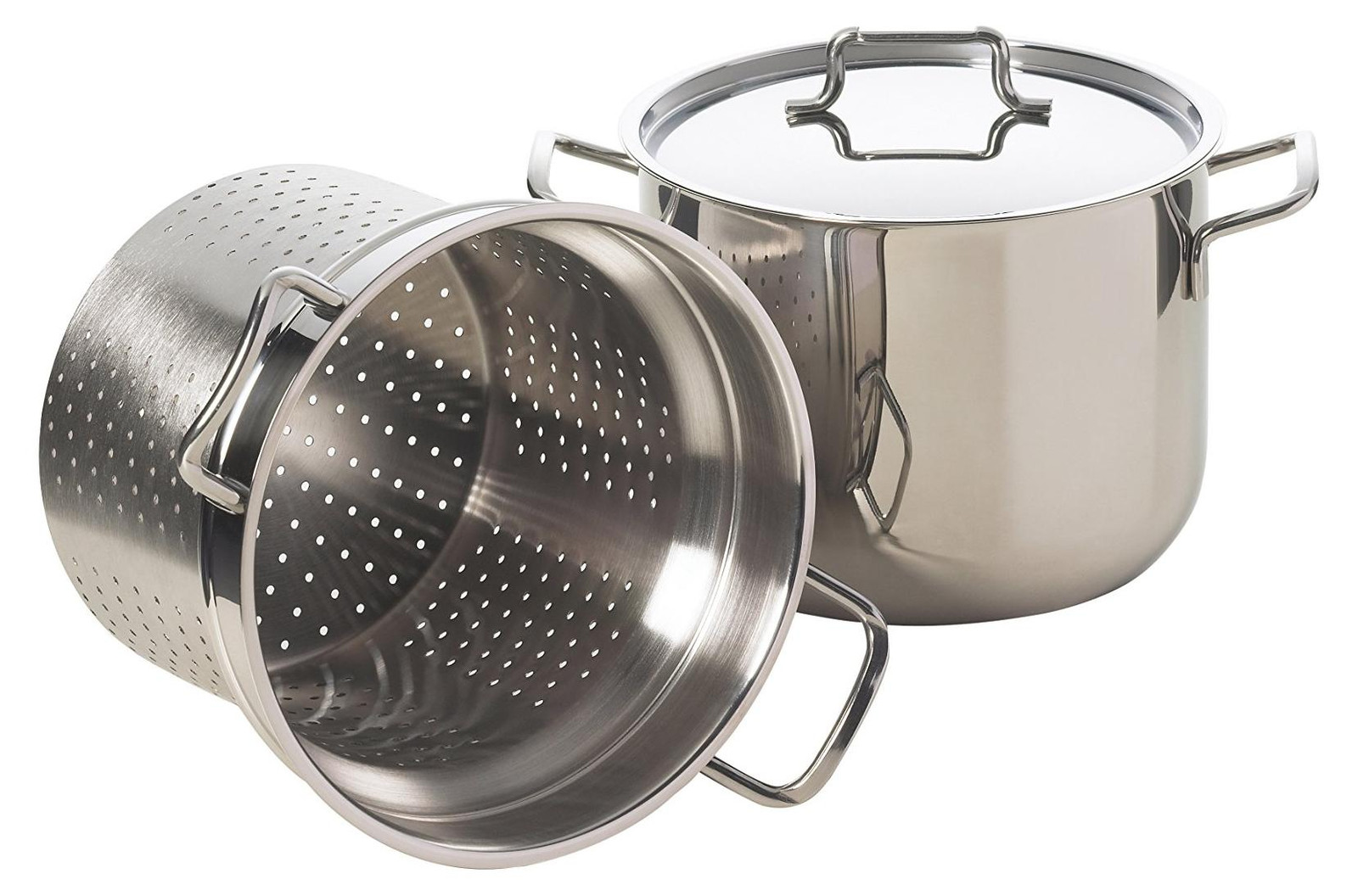 Dripio Roestvrijstalen pan, 6 liter, diameter: 22 cm, zilverkleurig