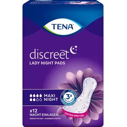Tena Lady Discreet Maxi Night Inkontinenz Einlagen 72 ST