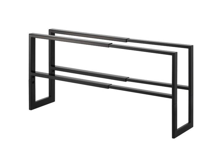 Schuhregal, Schwarz, Metall, 15x30x38 cm, Garderobe, Schuhaufbewahrung, Schuhregale