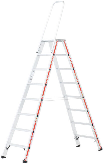 Escabeau avec étrier de retenue, 2x8 marches Hymer (807416)