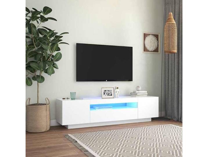 Meilleures Meuble TV avec lumières LED blanc 160x35x40cm SSD86966594