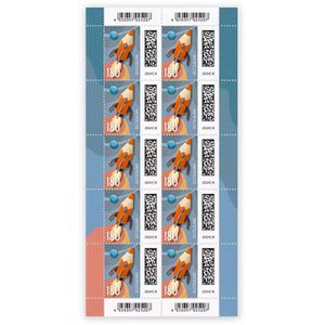 DeutschePost Briefmarken Set, 10 Stück à 1,80 EUR, Raketenpost, Großbrief, nassklebend