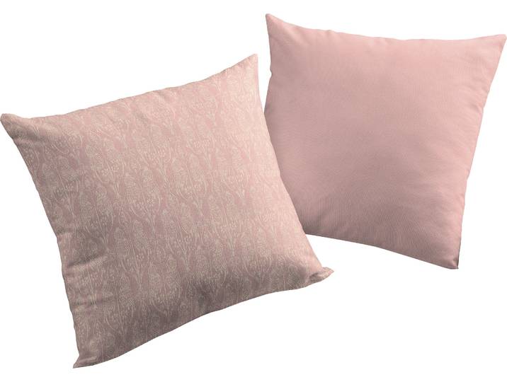 Dekokissen ADAM LIttle Parrot , rosa (rosa, gemustert), B:40cm L:40cm, Baumwolle, Dekokissen_Sitzkissen_Kissenhüllen, Dekokissen, GOTS zertifiziert - Wendekissenhülle ohne Füllung, 1 Stück